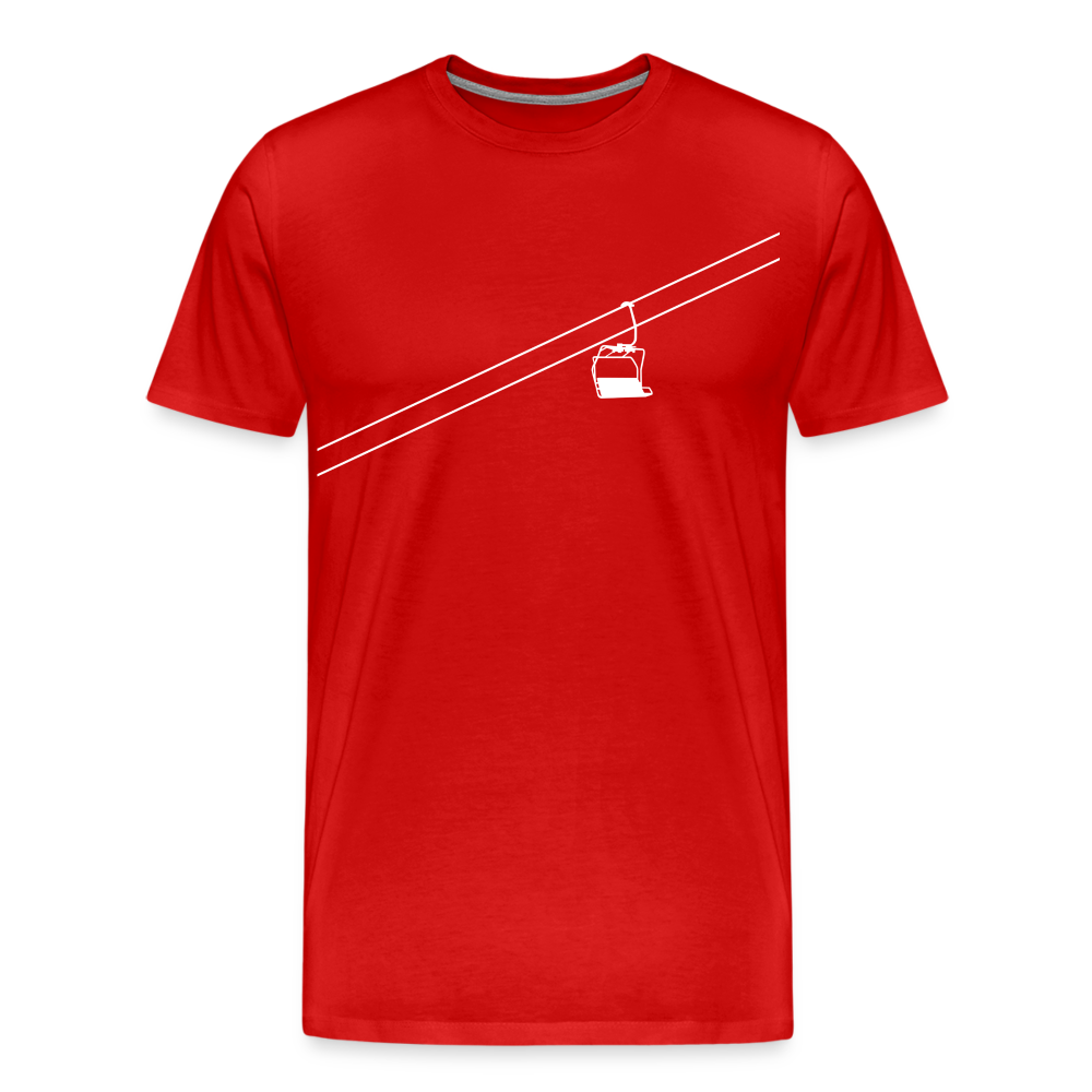 SnowBrains "Chairlift" Men's Premium T-Shirt - red