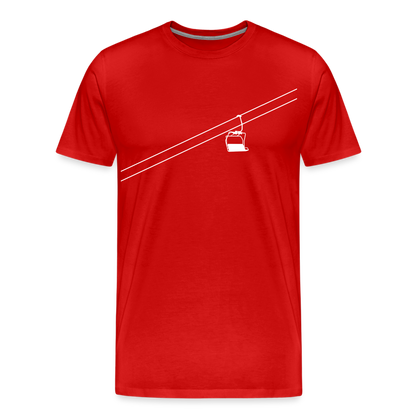 SnowBrains "Chairlift" Men's Premium T-Shirt - red