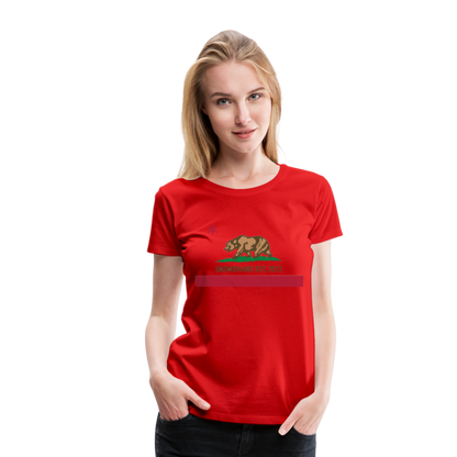 SnowBrains "California Republic" Women's Premium T-Shirt - red