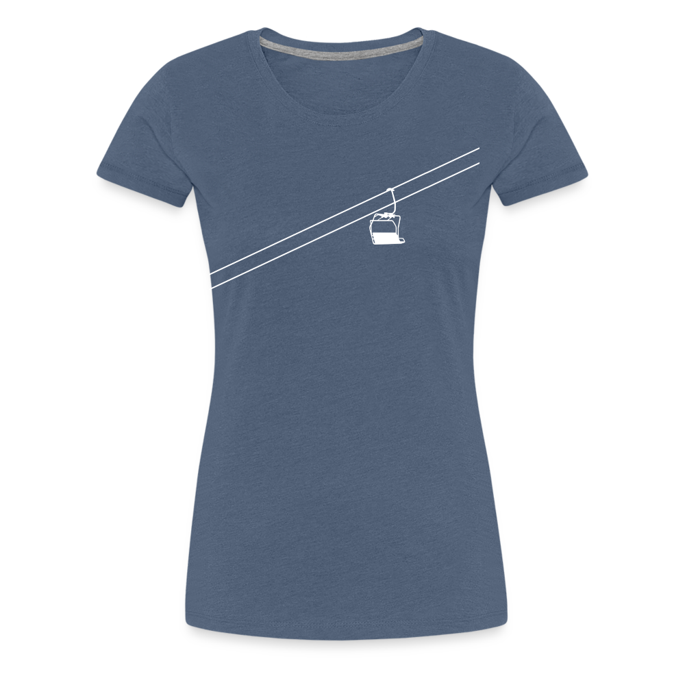 SnowBrains 'Chairlift' Women’s Premium T-Shirt - heather blue