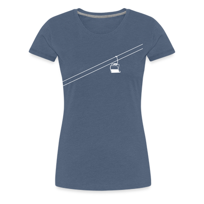 SnowBrains 'Chairlift' Women’s Premium T-Shirt - heather blue