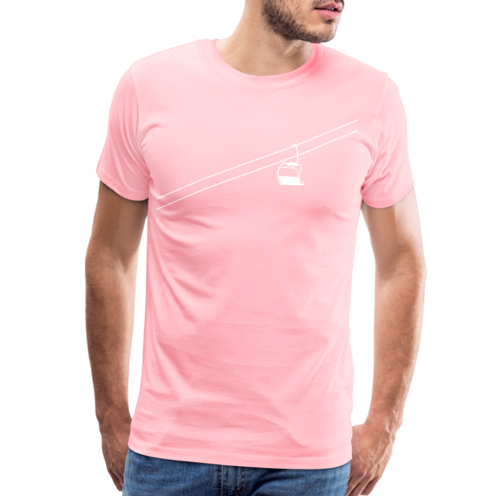 SnowBrains "Chairlift" Men's Premium T-Shirt - pink