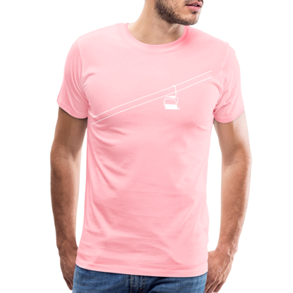 SnowBrains "Chairlift" Men's Premium T-Shirt - pink