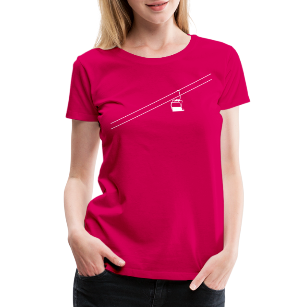 SnowBrains 'Chairlift' Women’s Premium T-Shirt - dark pink