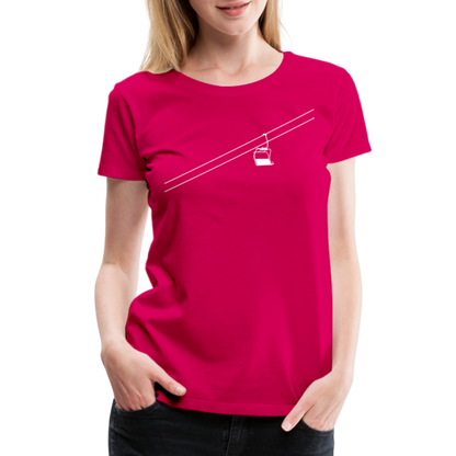 SnowBrains 'Chairlift' Women’s Premium T-Shirt - dark pink