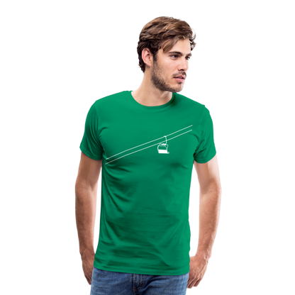 SnowBrains "Chairlift" Men's Premium T-Shirt - kelly green