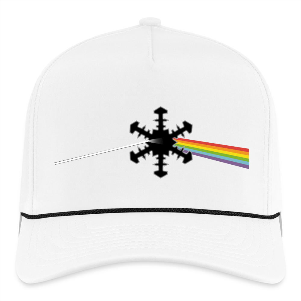 SnowBrains "Dark Side of the Snow" Rope Cap - white/black