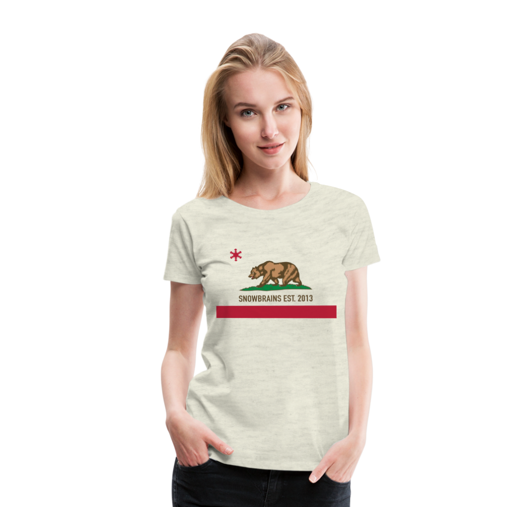 SnowBrains "California Republic" Women's Premium T-Shirt - heather oatmeal