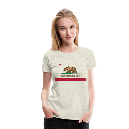 SnowBrains "California Republic" Women's Premium T-Shirt - heather oatmeal