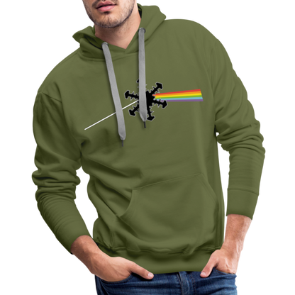 SnowBrains "Dark Side of the Snow" Men’s Hoodie - olive green