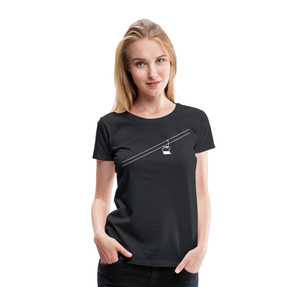 SnowBrains 'Chairlift' Women’s Premium T-Shirt - black