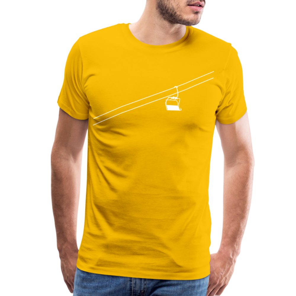 SnowBrains "Chairlift" Men's Premium T-Shirt - sun yellow