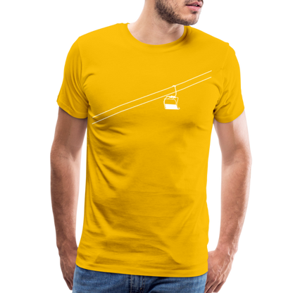 SnowBrains "Chairlift" Men's Premium T-Shirt - sun yellow