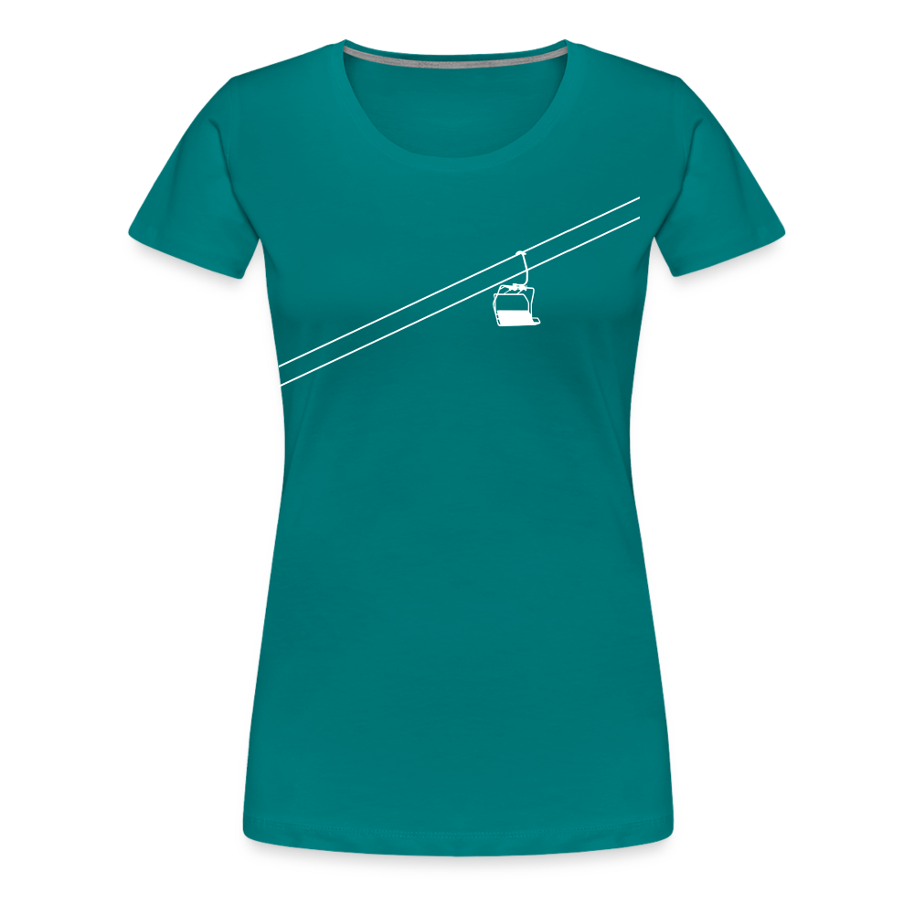 SnowBrains 'Chairlift' Women’s Premium T-Shirt - teal