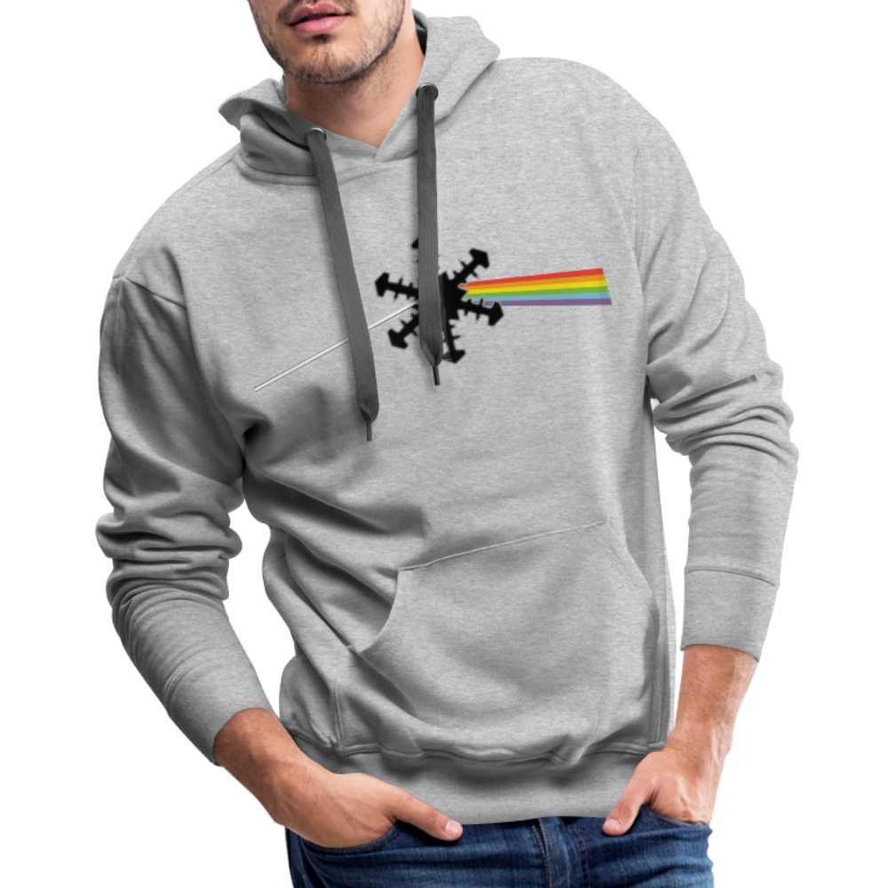 SnowBrains "Dark Side of the Snow" Men’s Hoodie - heather grey