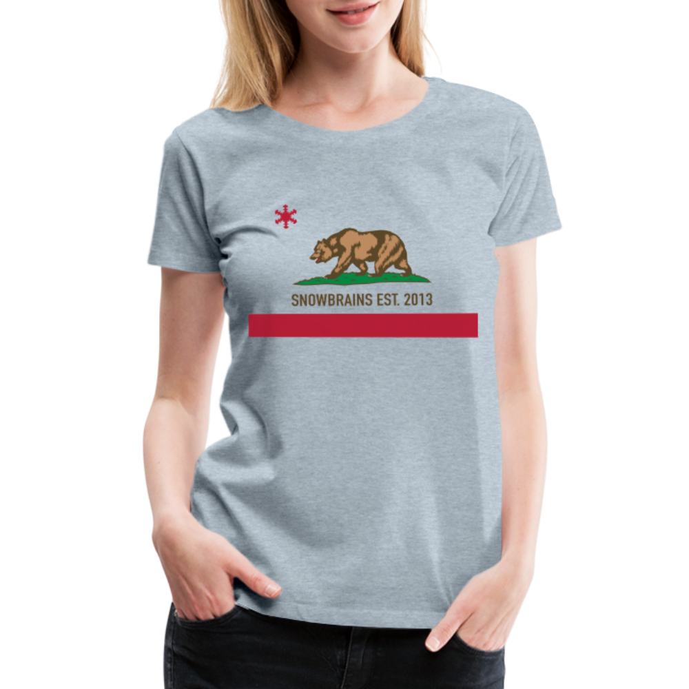 SnowBrains "California Republic" Women's Premium T-Shirt - heather ice blue