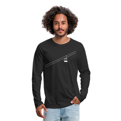 SnowBrains "Chairlift" Men's Premium Long-Sleeved T-Shirt - black