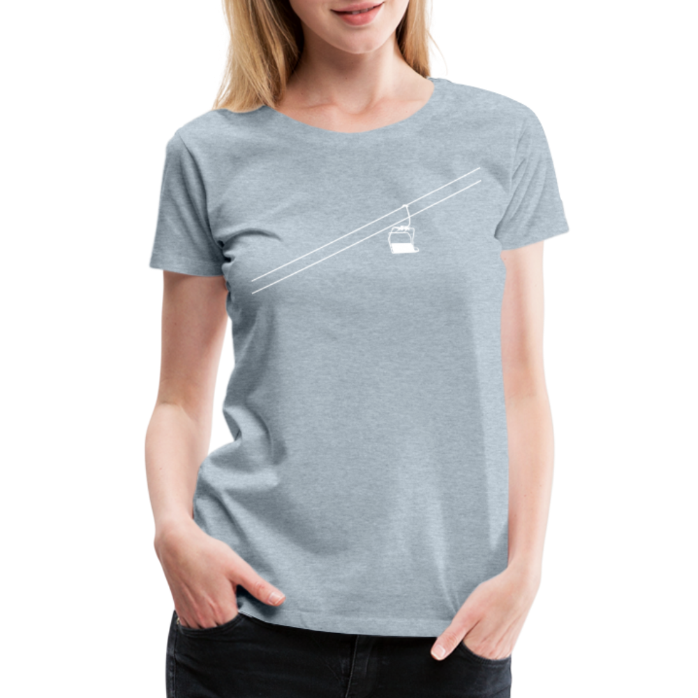 SnowBrains 'Chairlift' Women’s Premium T-Shirt - heather ice blue