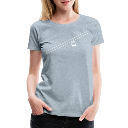 SnowBrains 'Chairlift' Women’s Premium T-Shirt - heather ice blue