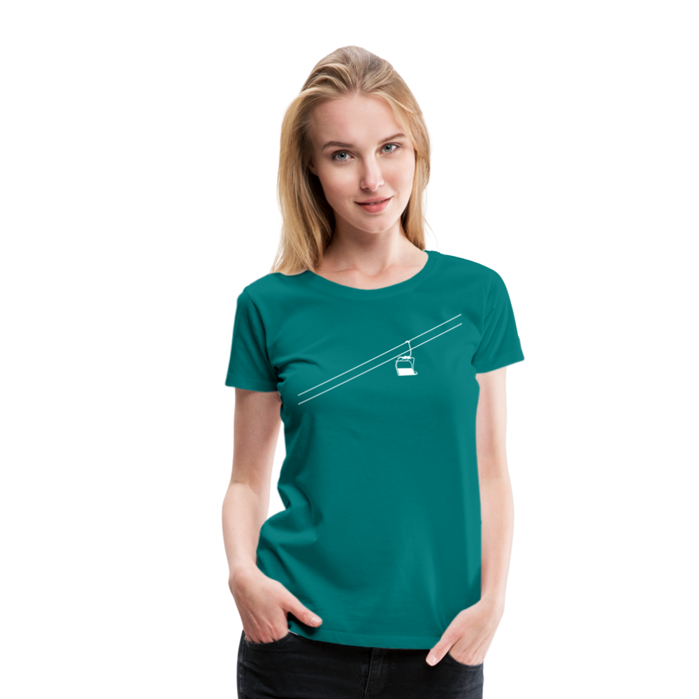 SnowBrains 'Chairlift' Women’s Premium T-Shirt - teal