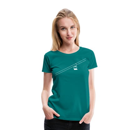 SnowBrains 'Chairlift' Women’s Premium T-Shirt - teal