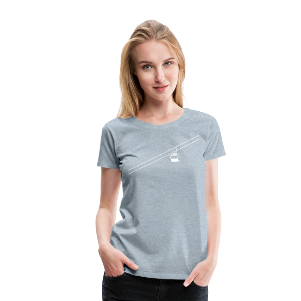 SnowBrains 'Chairlift' Women’s Premium T-Shirt - heather ice blue