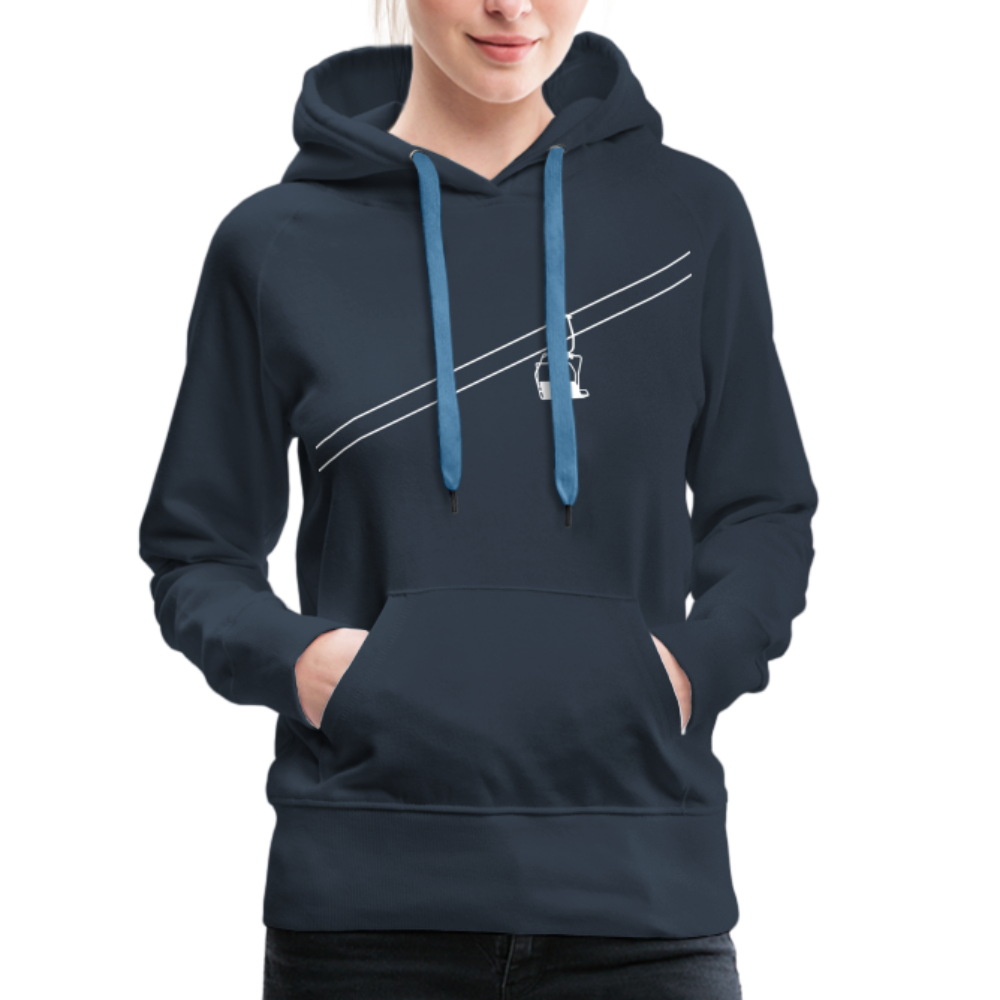 SnowBrains 'Chairlift' Women’s Premium Hoodie - navy