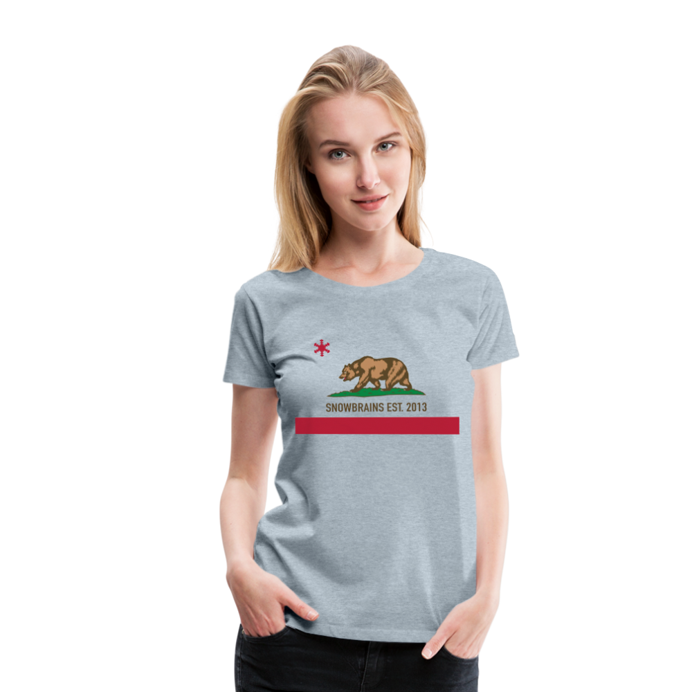 SnowBrains "California Republic" Women's Premium T-Shirt - heather ice blue