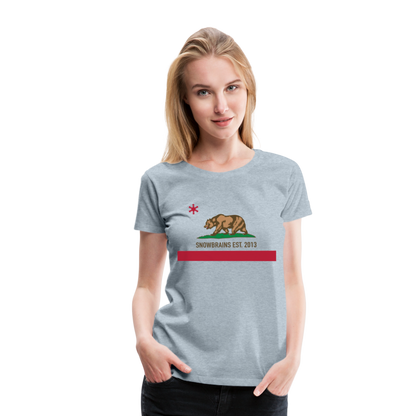 SnowBrains "California Republic" Women's Premium T-Shirt - heather ice blue