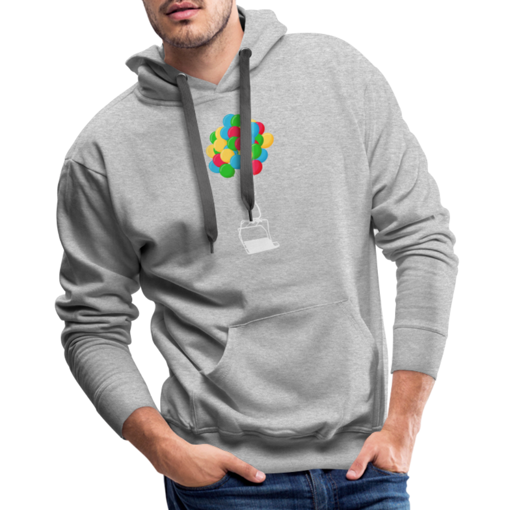 SnowBrains "Balloon Chair" Men’s Premium Hoodie - heather grey