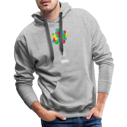 SnowBrains "Balloon Chair" Men’s Premium Hoodie - heather grey