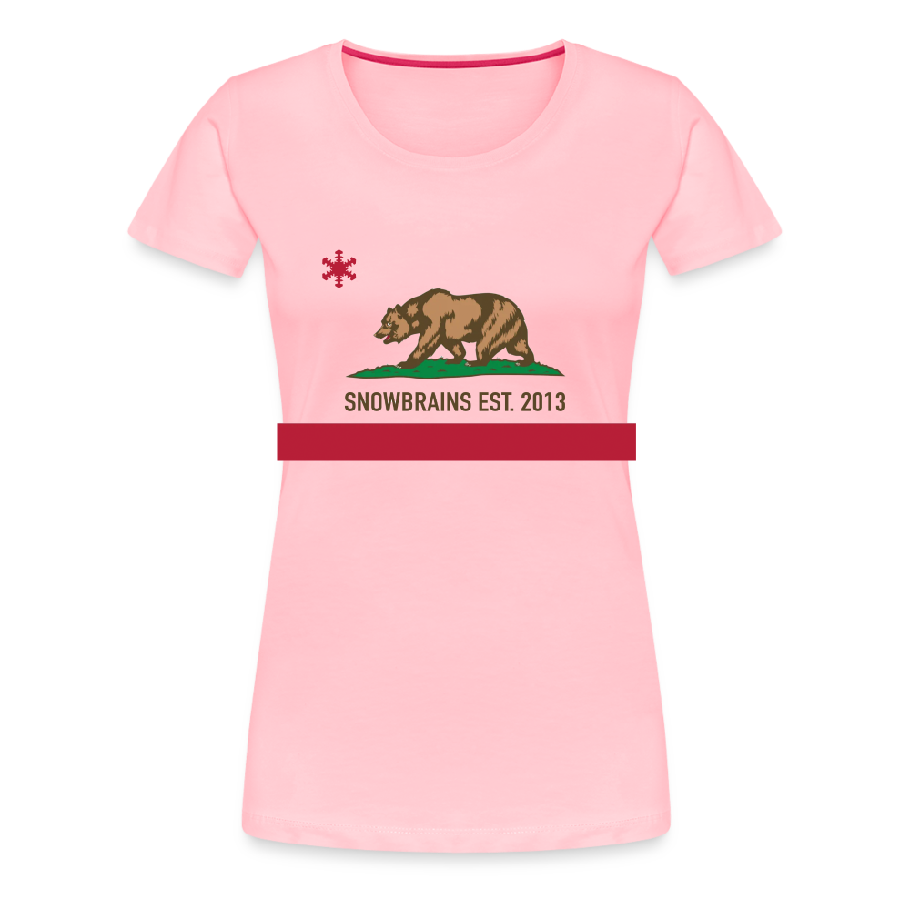 SnowBrains "California Republic" Women's Premium T-Shirt - pink