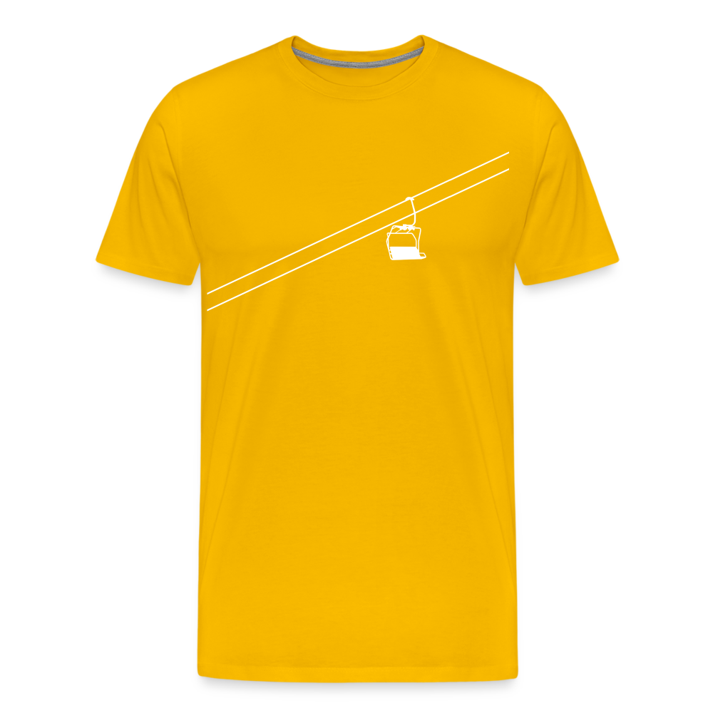 SnowBrains "Chairlift" Men's Premium T-Shirt - sun yellow