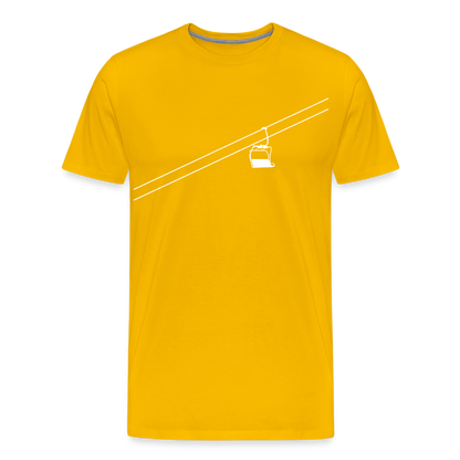 SnowBrains "Chairlift" Men's Premium T-Shirt - sun yellow