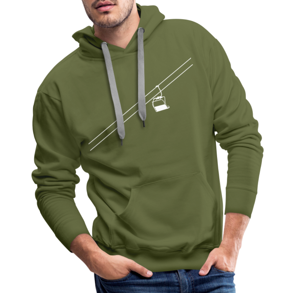 SnowBrains 'Chairlift' Men’s Premium Hoodie - olive green