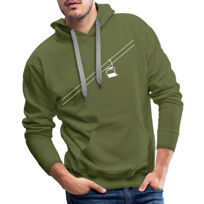 SnowBrains 'Chairlift' Men’s Premium Hoodie - olive green