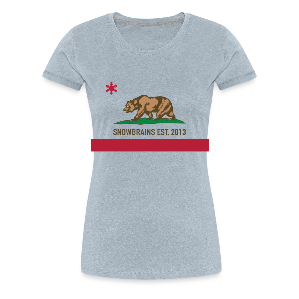 SnowBrains "California Republic" Women's Premium T-Shirt - heather ice blue