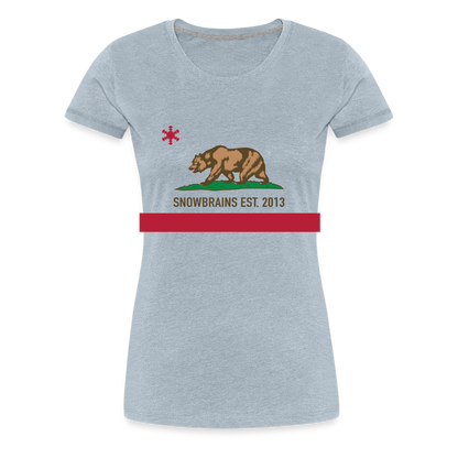 SnowBrains "California Republic" Women's Premium T-Shirt - heather ice blue