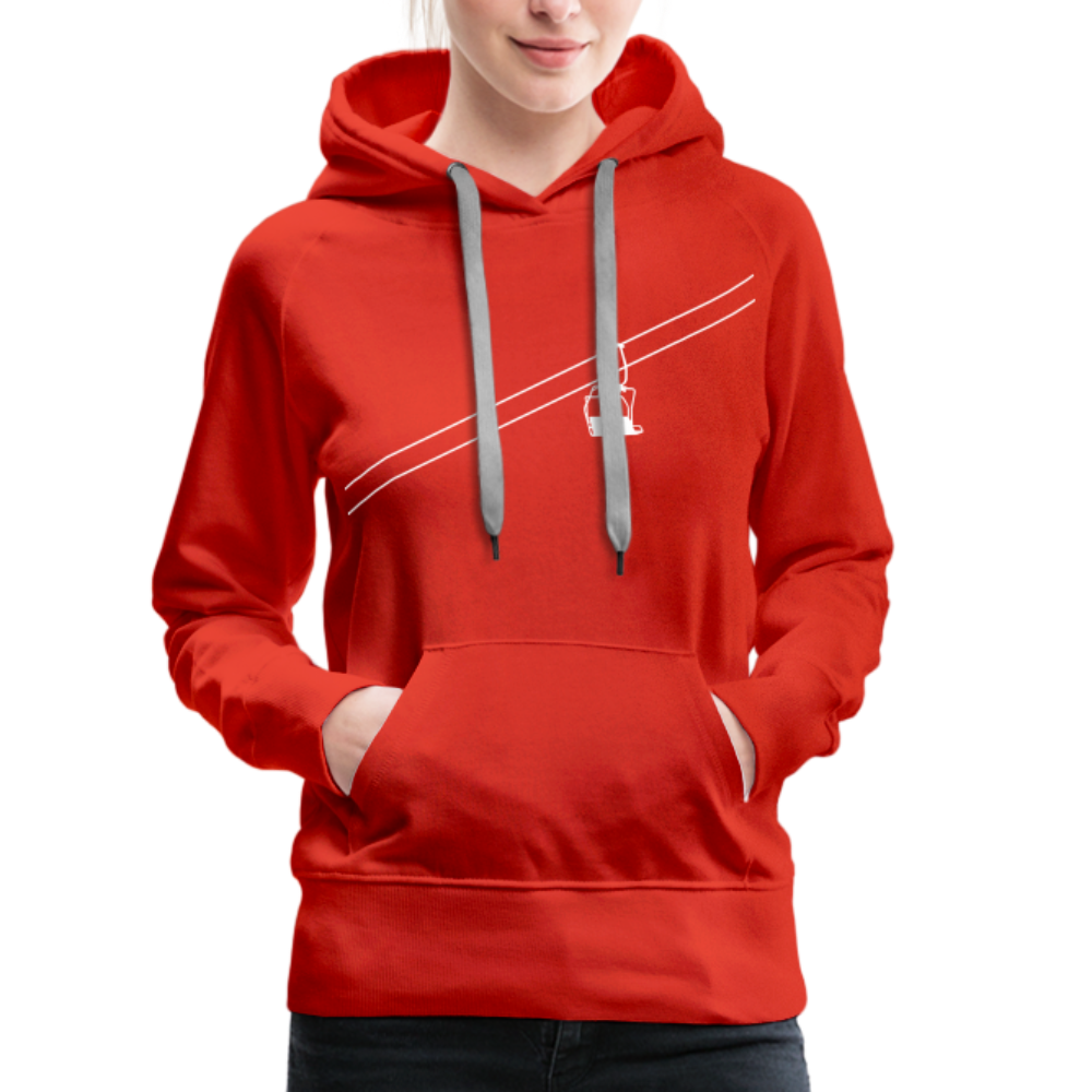 SnowBrains 'Chairlift' Women’s Premium Hoodie - red