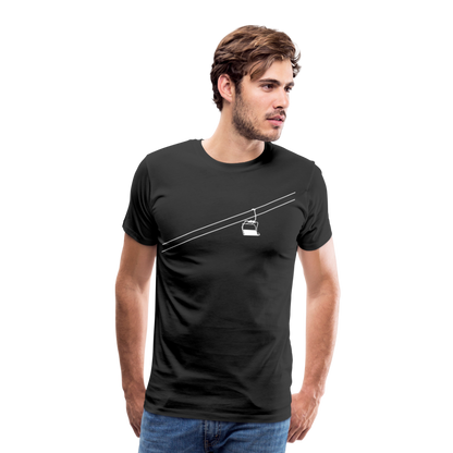 SnowBrains "Chairlift" Men's Premium T-Shirt - black