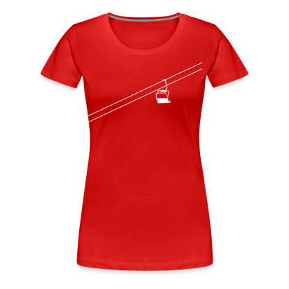 SnowBrains 'Chairlift' Women’s Premium T-Shirt - red