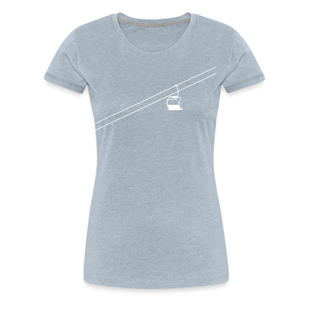 SnowBrains 'Chairlift' Women’s Premium T-Shirt - heather ice blue