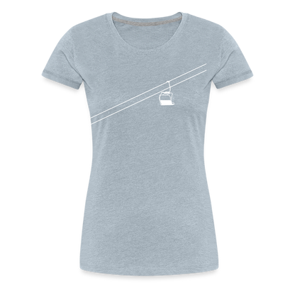 SnowBrains 'Chairlift' Women’s Premium T-Shirt - heather ice blue