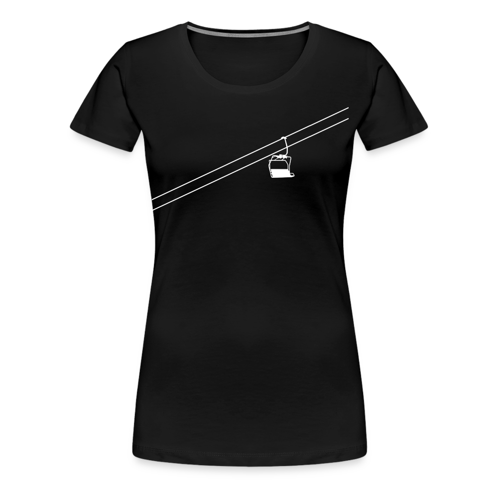 SnowBrains 'Chairlift' Women’s Premium T-Shirt - black