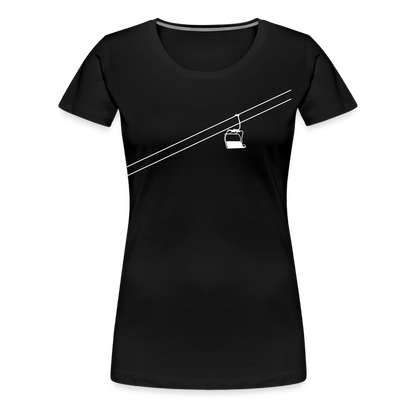 SnowBrains 'Chairlift' Women’s Premium T-Shirt - black