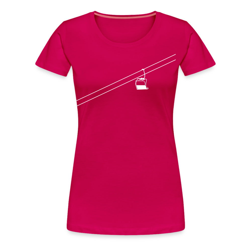 SnowBrains 'Chairlift' Women’s Premium T-Shirt - dark pink