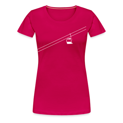 SnowBrains 'Chairlift' Women’s Premium T-Shirt - dark pink