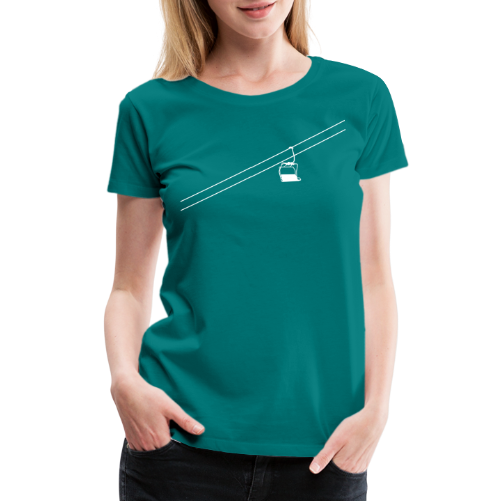 SnowBrains 'Chairlift' Women’s Premium T-Shirt - teal