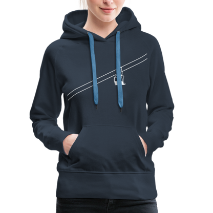 SnowBrains 'Chairlift' Women’s Premium Hoodie - navy