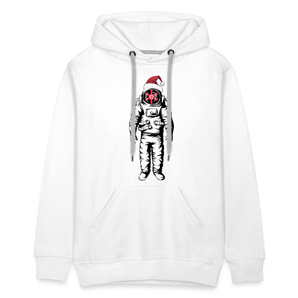 SnowBrains Santa Astronaut Men's Hoodie - white